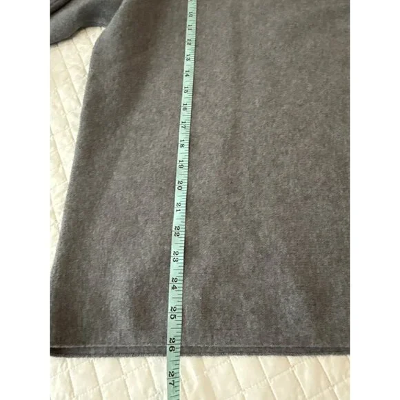 Alison Sheri Womens Colorblock Turtleneck Sweater S Gray & White Viscose Blend - Picture 14 of 15